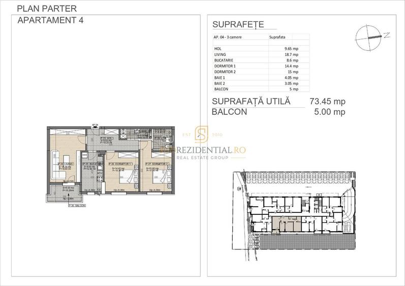 Apartament cu 3 camere de vanzare, incalzire in pardoseala, Sector 4 - 1
