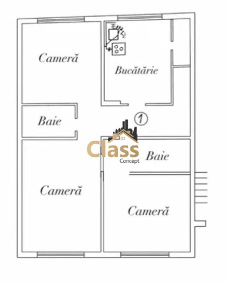 Apartament 3 camere | Decomandat | 70mpu | Zona The Office | Marasti