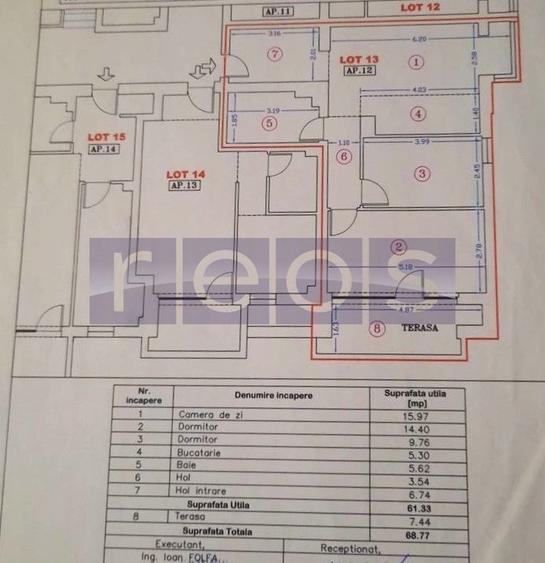 VANZARE APARTAMENT 3 CAMERE 69MP PALLADY TOWERS ZONA 1 DECEMBRIE 1918 - 12
