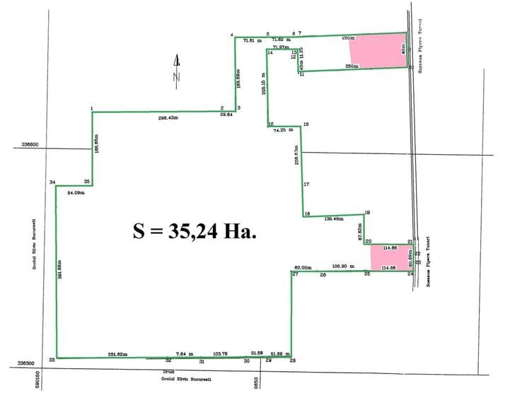 Oportunitate investitie exceptionala ! Pipera 352.400 mp. partial in intravilan
