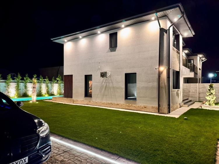 Vilă Smart Home cu piscină încălzită de 100 mp și grădină matură | Berceni