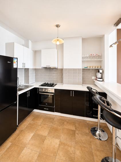 Apartament intr-un complex cu gradina privata si fantani decorative, langa plaja