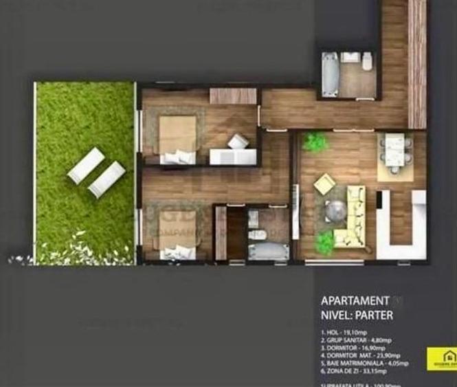 Apartament 3 camere langa padure, grădină privată si loc parcare, Iancu Nicolae