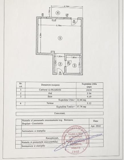 OCAZIE Garsonieră  38 mp | Ballroom | acces rapid la metrou | la cheie - 54900 E