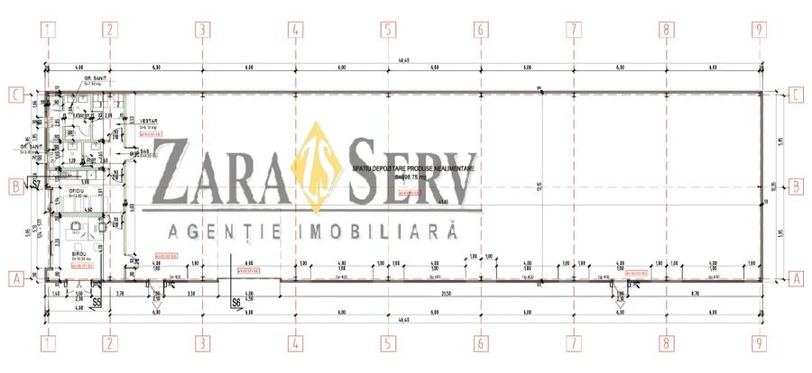Hală industrială de închiriat – 600 mp – utilată pentru industrie alimentară – Z
