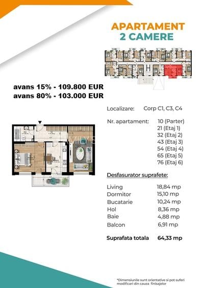 Metrou Berceni 400m - 2 camere 63.2mp bloc nou 2026 - 5