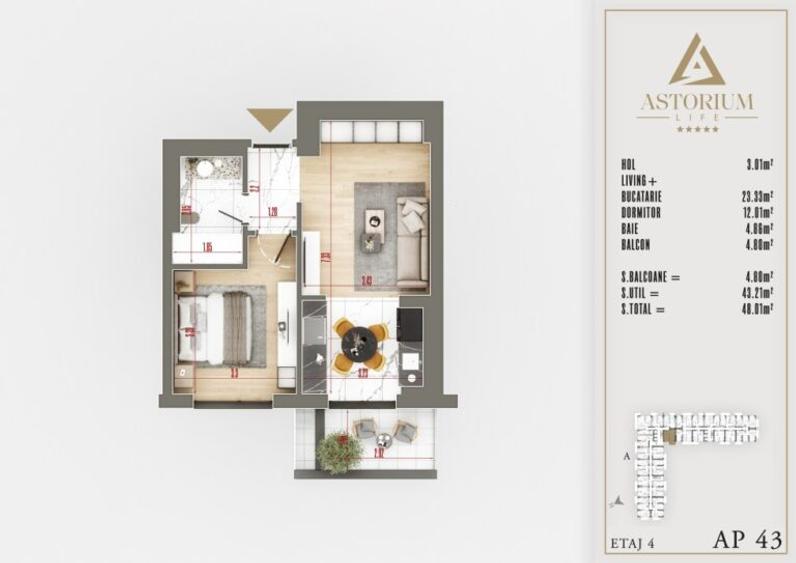 Studio Premium în Ansamblu Rezidențial Nou | Finisaje de Lux | Comision 0%