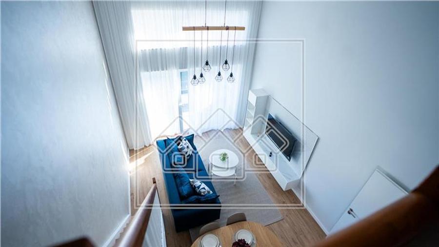 Penthouse mobilat complet, intabulat, 3 camere, aer conditionat