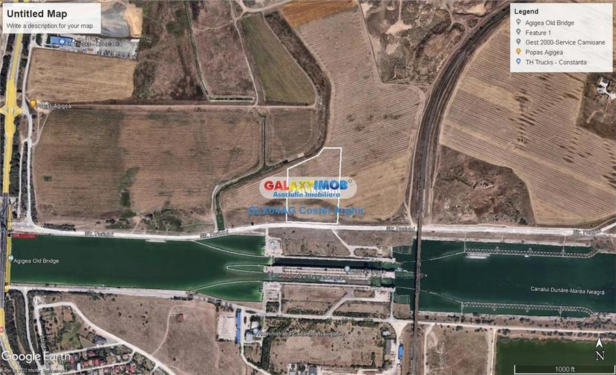 Vand teren industrial intravilan Agigea-ecluza 23000 mp ,desch 110 m