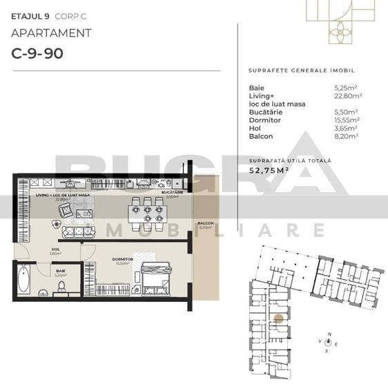 Apartament 2 camere, bloc nou, semifinisat, zona Kaufland