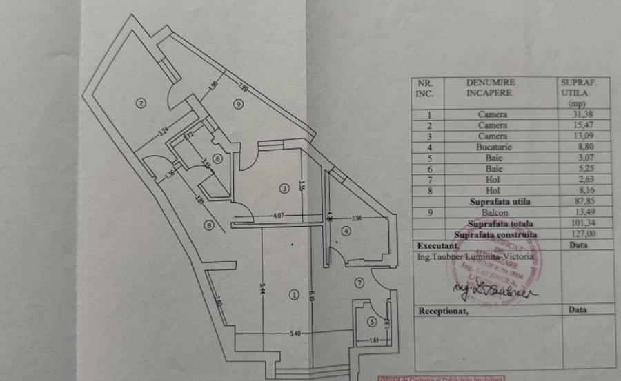 Apartament 3 camere ultracentral imobil 2020 – terasă de 13 mp
