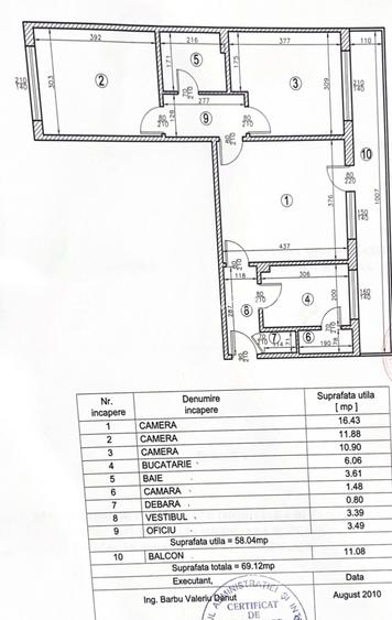 3 Camere Calea Giulesti aproape de stadion. Bloc reabilitat etaj1 - 10