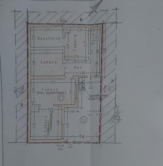 Zona Trocadero , imobil 90 mp., IDEAL BIROURI, curte