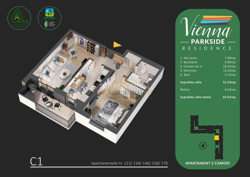 Apartament cu 2 camere de vanzare, zona Bd. Metalurgiei, stradal - 7