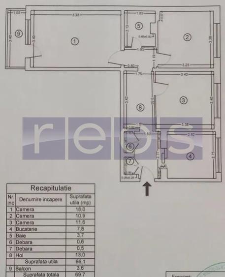 VANZARE APARTAMENT 3 CAMERE 70MP DECOMANDAT TITAN PARK IOR VEDERE DUBLA - 11