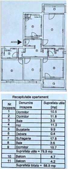 Apartament 4 camere, etaj 4, zona Kaufland - 6