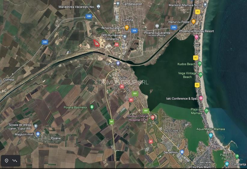 Ovidiu 6 ha teren intravilan construibil îngrădit și platforma betonata. - 4