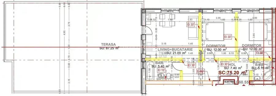 3 camere | finalizat | premium | lift Shindler | metrou terasa | 88 mp - 3