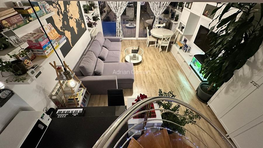 Penthouse pe două niveluri, terasă generoasă, vedere la apus - 3