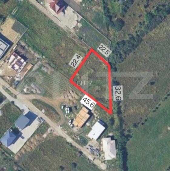 Teren intravilan 900 mp – Zonă liniștită Valea Rusului, acces privat, utilități - 3