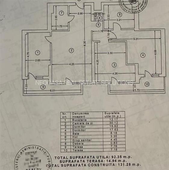 3 camere – Zona Domenii / Manastirea Casin | 92 mp Utili, 2 Terase, 2 Bai - 14