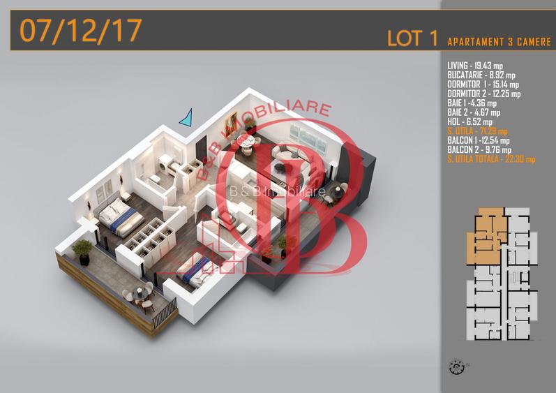 Apartament 3 camere Decomandat Titan Th. Pallady-Sector 3 - 2