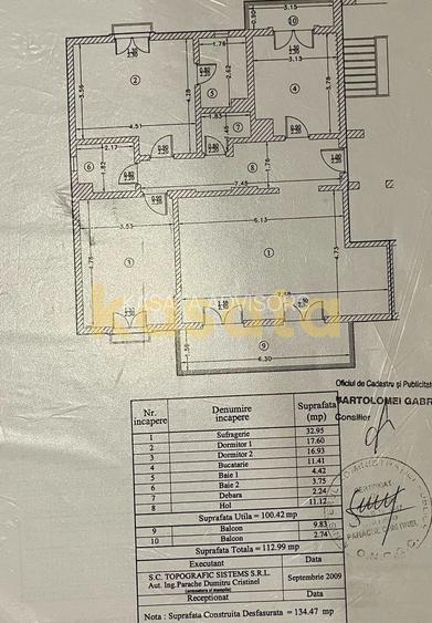 3 camere de vânzare | Cosmopolis | Terasă | 2 locuri parcare - 1