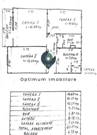 Apartament cu 3 camere, decomandat, etaj 3 in Gheorgheni,Hotel Royal ! - 1