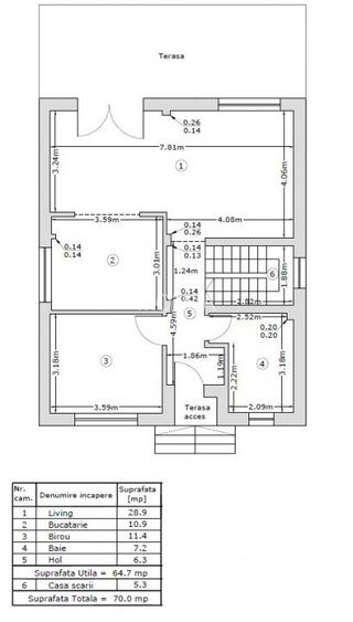 Casa 5 Camere | 140mp | 0 comision| Corbeanca zona Paradisul Verde | Curte 627mp - 7