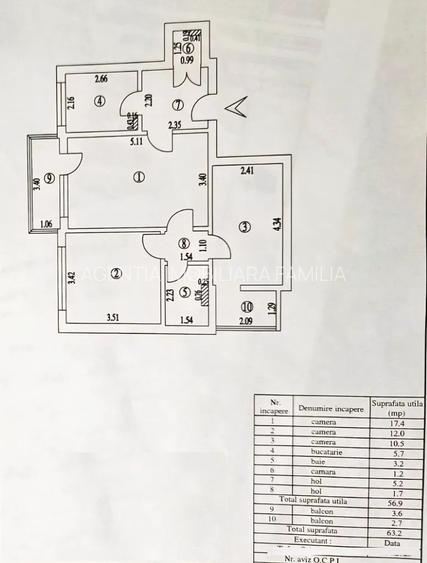Apartament 3 camere, semidecomandat – etaj 1/4 – Micro 17 (Tiglina 4) - 9