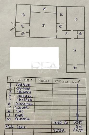 3 camere Câmpia Libertății, parcare, an 1966, 68 mp, renovat - 10