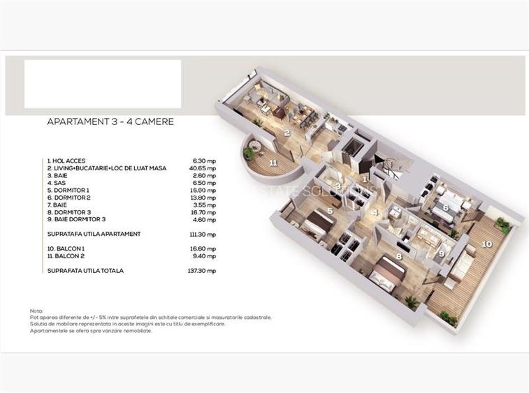 Aviatorilor // 4 camere// mobilat si utilat// 2023 - 11
