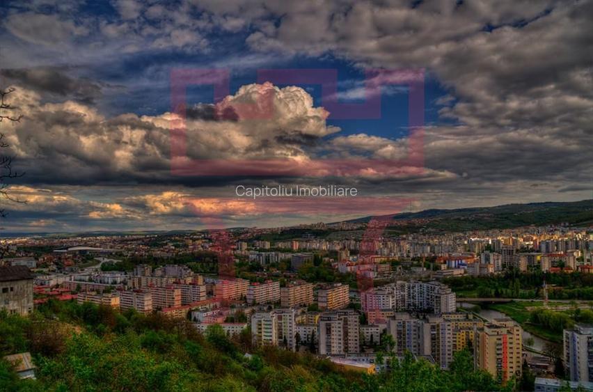 Teren  cu PUZ  Feleacu 2.800mp parcelabil/ 4 utilități asfalt panorama - 9