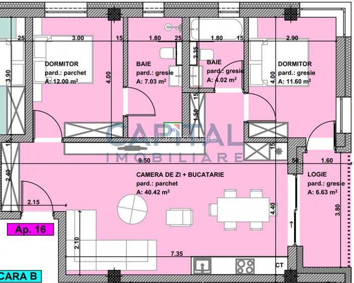Apartament de vanzare bloc nou, 3 camere, 98mpc, Centru Vechi, comision 0% - 2