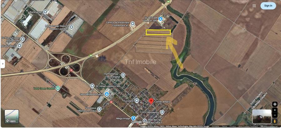 Teren intravilan, 10.000 mp, la 400 m de autostrada A0 - 2