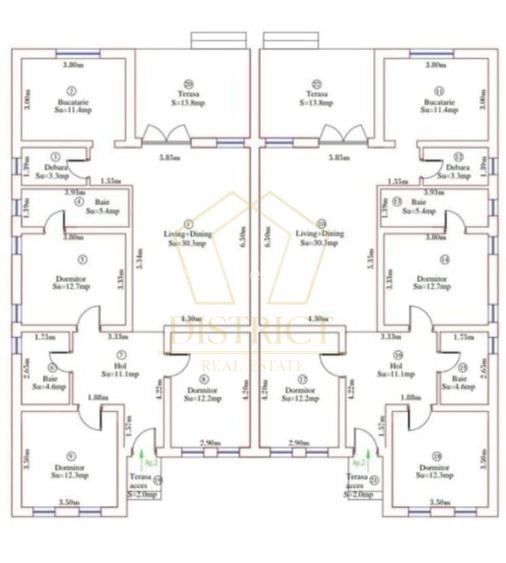 Duplex cu 4 camere si piscina | Cornesti - 5