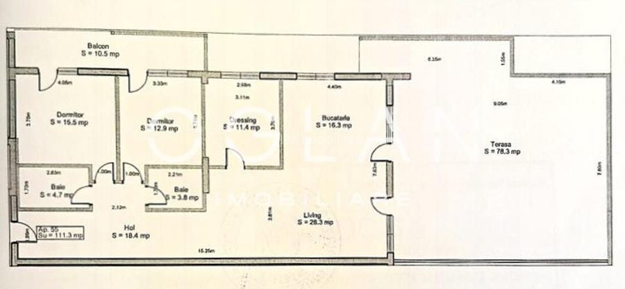 Penthouse 4 cam, terasa 78 mp, D-na Stanca, COMISION 0% - 14