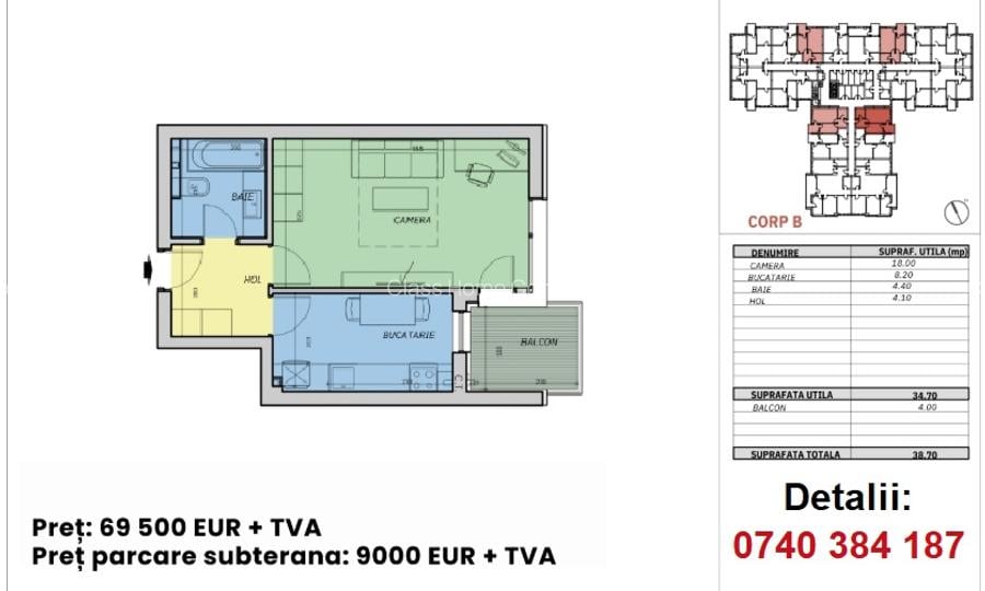 Garsonieră decomandată - Metrou Berceni 300metri - Acte gata - 5