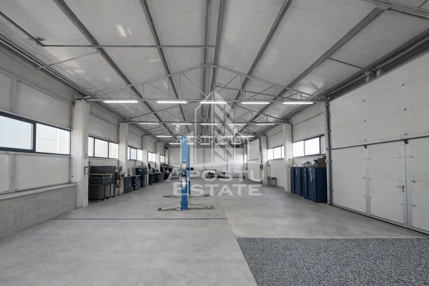 Hala de închiriat – Sacalaz,  curte generoasă, show-room, service auto - 2