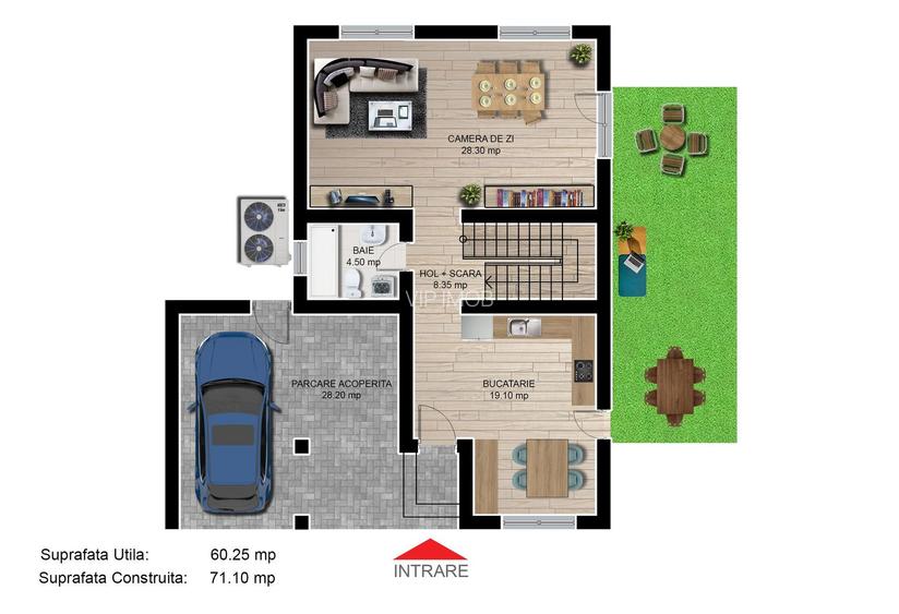 Casa individuala 4 camere 3 bai garaj Cartier Izvor Tarlungeni Brasov - 1