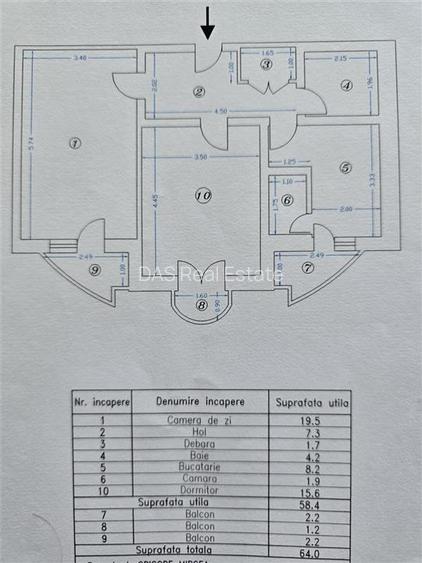 Apartament 2 camere Decebal, Piata Muncii, bloc 1999 - 9
