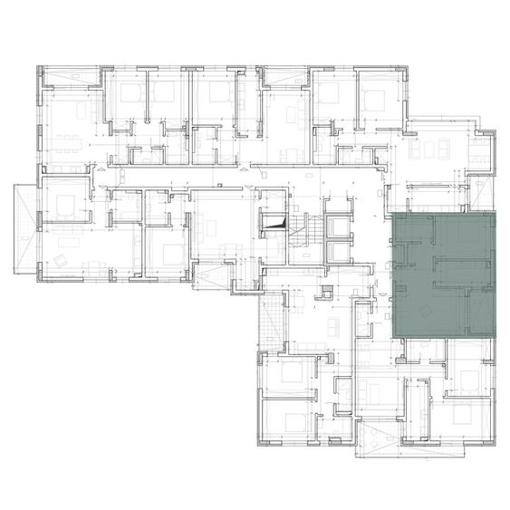 Apartament de 2 camere, 55,6 mp Andrei Muresanu SUD - 2