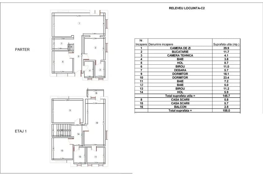 Vila | 5 camere | Curte 220  mp  | metrou 15 min | 170 mp - 3