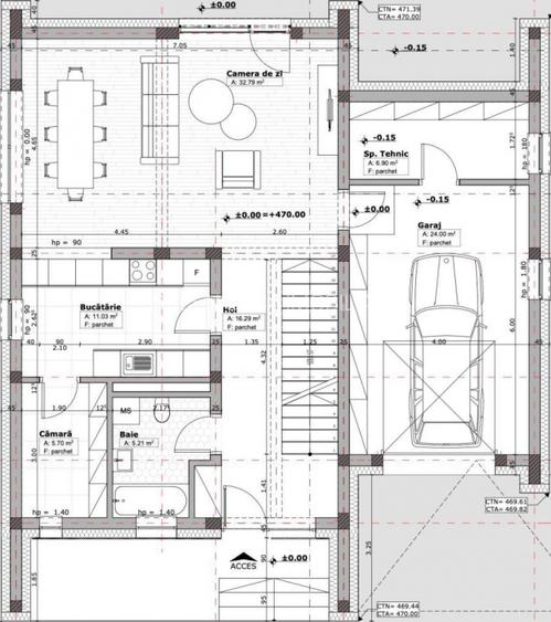 Comision 0% Casă modernă semifinisată la intrarea în Chinteni - 6