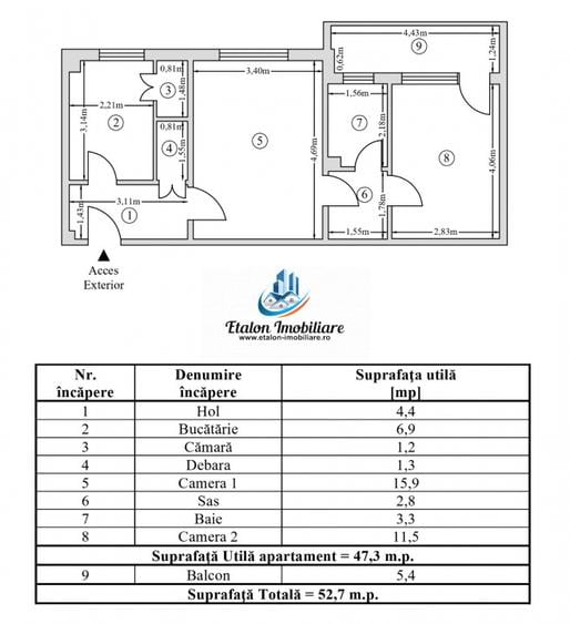 Apartament 2 camere semidecomandat, parter, Zona Posta Maratei