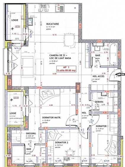 Apartament 4 camere, 90 mp utili,finisat, str A. Iancu Floresti