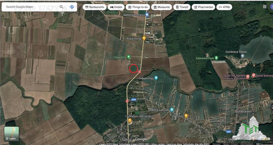 Vanzare teren, 12500mp , in Snagov, adiacent DN 1, Bucuresti - Ploiesti.