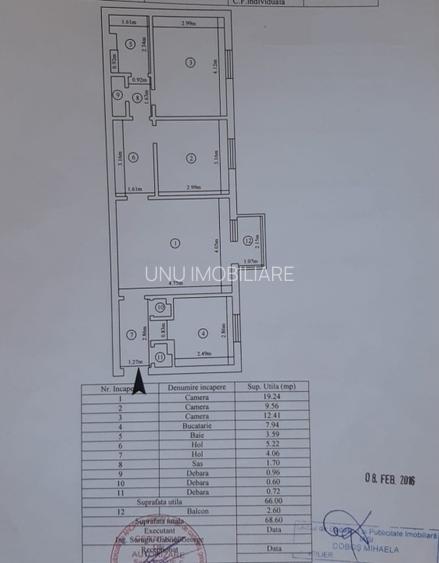 Etaj 2 - 3 camere - model spatios - geam la baie - Alexandru - Zimbru - 4