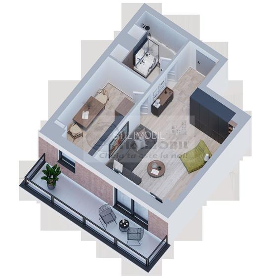 Apartament o camera, 46,5 mp, finisaje premium 0% COMISION - 3