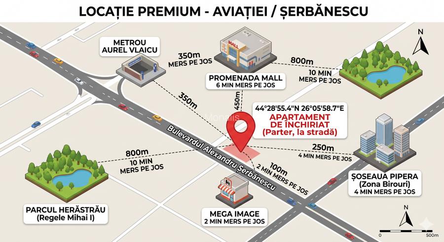 PROPRIETAR – Închiriez Apartament 2 Camere – Aviației / Mall Promenada - 9
